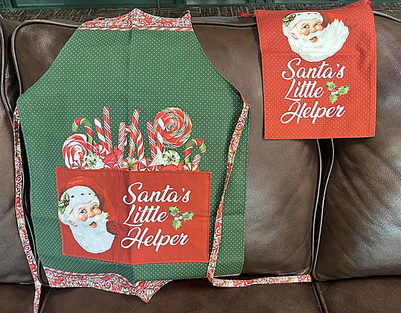 Children's Christmas Apron & Bag                  