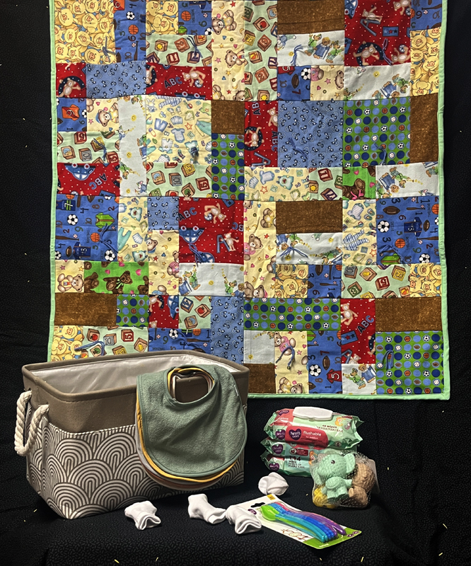 Baby  Quilt & Basket            