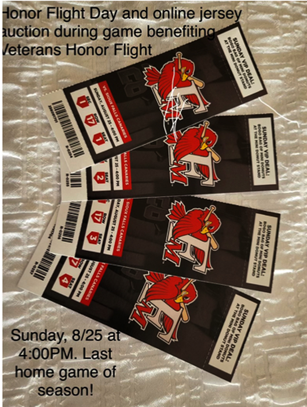 (4) Red Hawks Tickets (Aug/25/24 4:00 pm) Sec1:Row17:Seats 1-4            