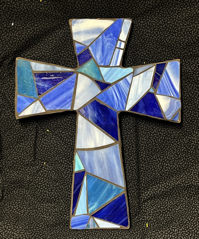 Mosaic Cross (Blue)            